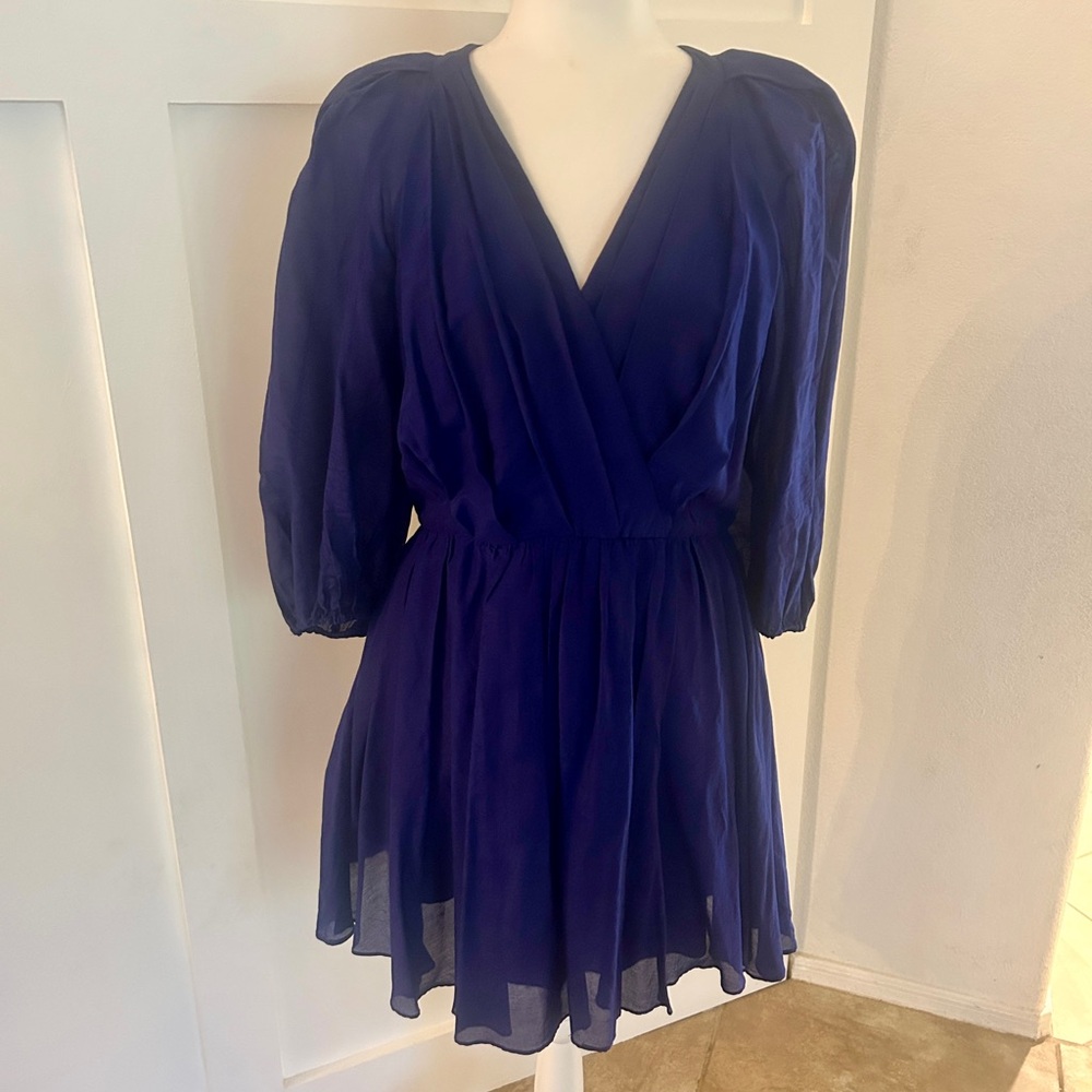 Cue Royal Blue Dress V Neck size 4-6